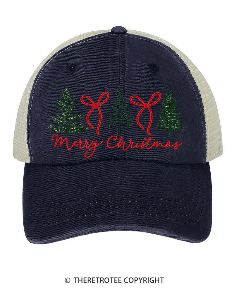 TheRetroTee Merry Christmas 1970s Trucker Hat