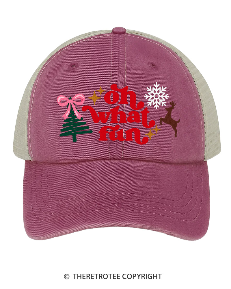 TheRetroTee Oh What Fun 1970s Trucker Hat