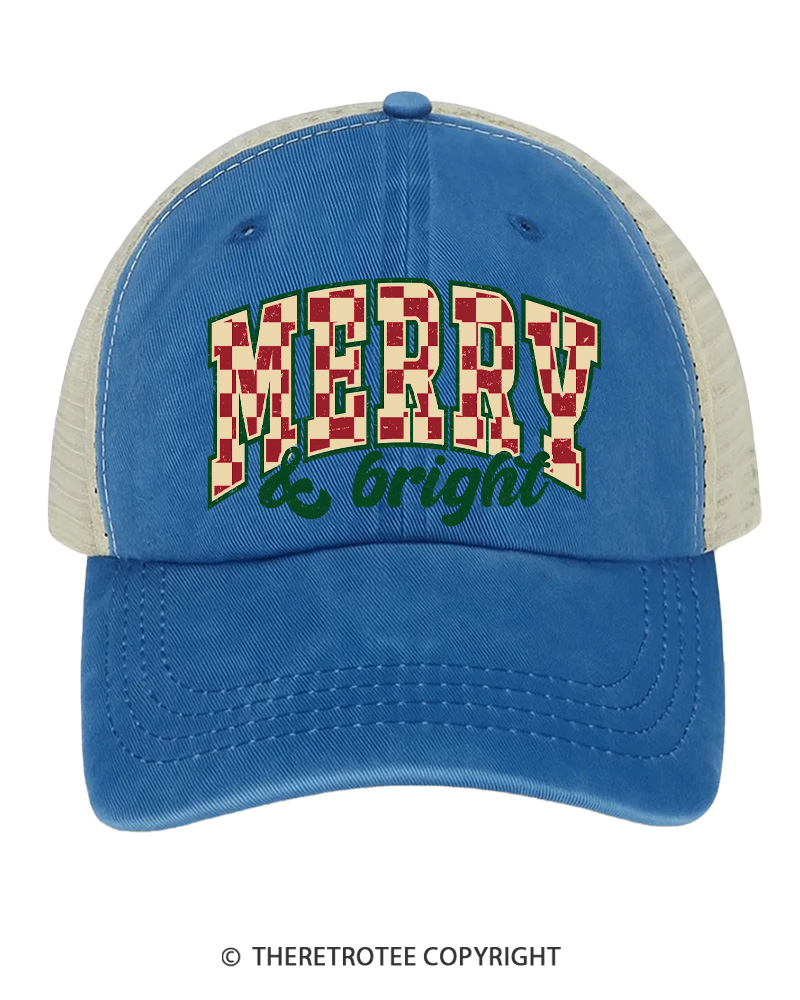 TheRetroTee Merry & Bright 1970s Trucker Hat