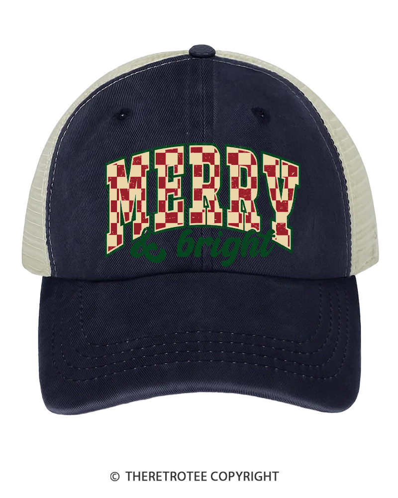 TheRetroTee Merry & Bright 1970s Trucker Hat
