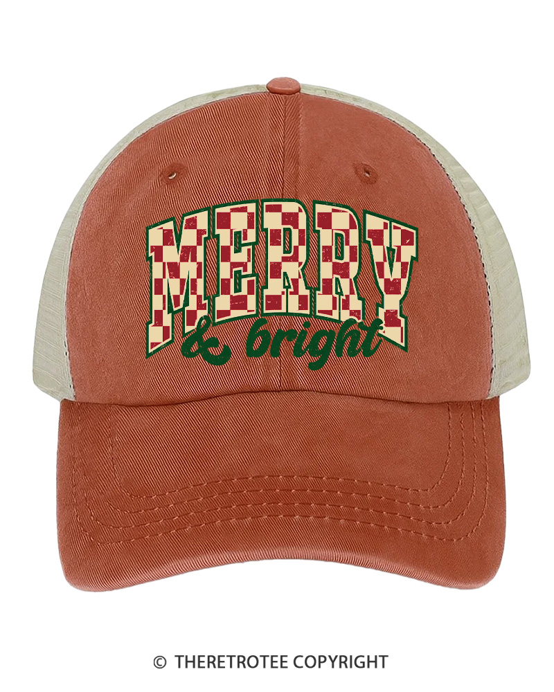 TheRetroTee Merry & Bright 1970s Trucker Hat