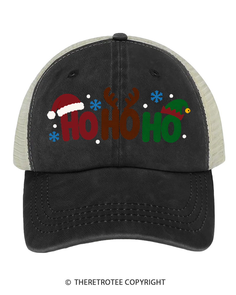 TheRetroTee Ho Ho Ho 1980s Trucker Hat