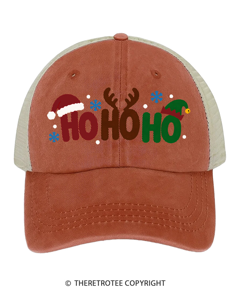 TheRetroTee Ho Ho Ho 1980s Trucker Hat