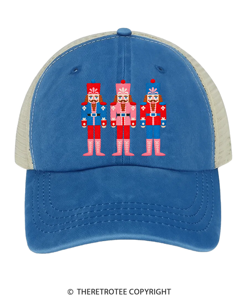 TheRetroTee Christmas Nutcracker Trio 1960s Trucker Hat