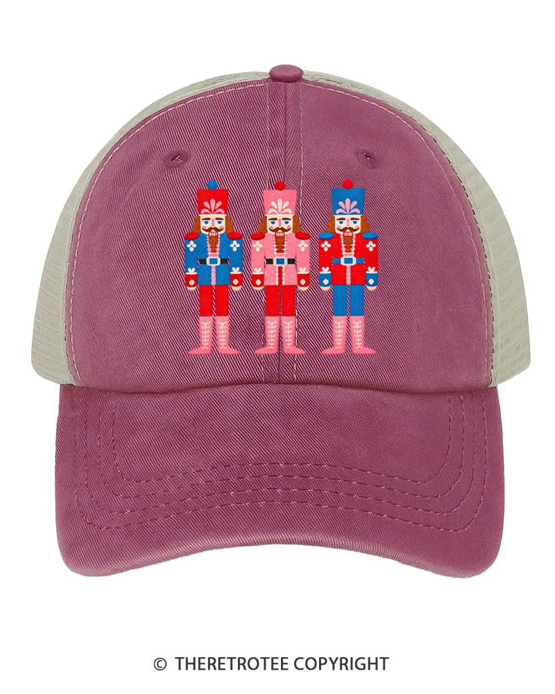 TheRetroTee Christmas Nutcracker Trio 1960s Trucker Hat