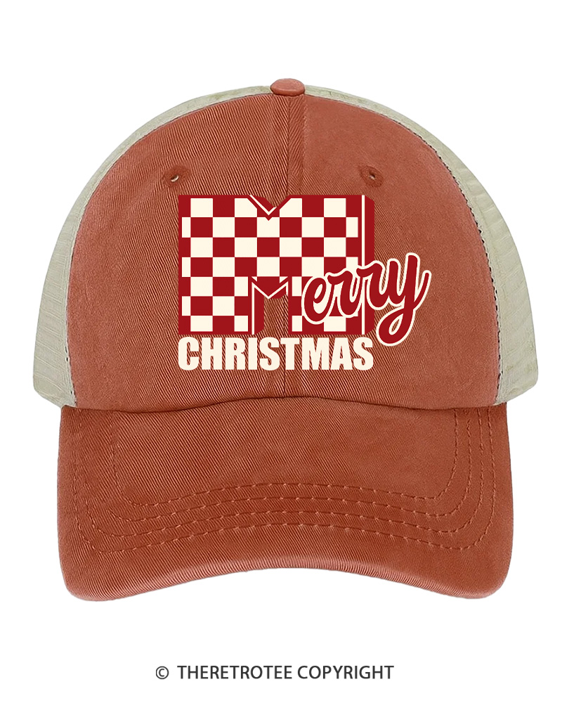 TheRetroTee Holly Holiday Cheer 1970s Trucker Hat