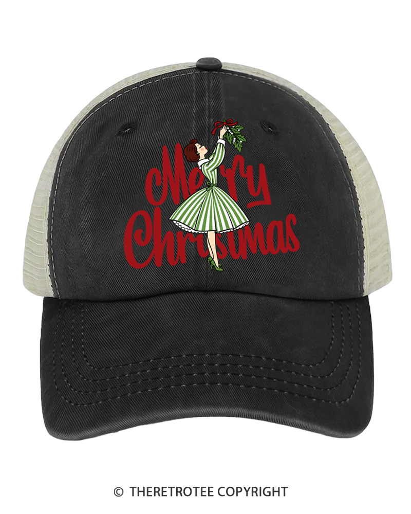 TheRetroTee Oh My Christmas 1970s Trucker Hat