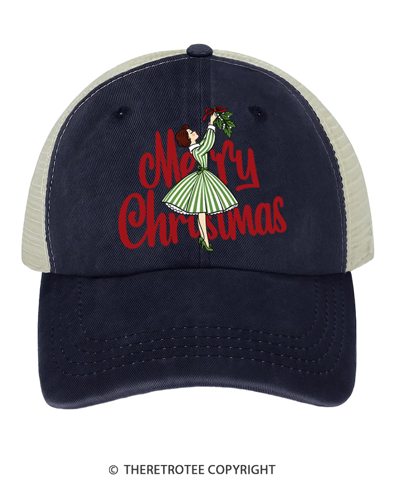 TheRetroTee Oh My Christmas 1970s Trucker Hat