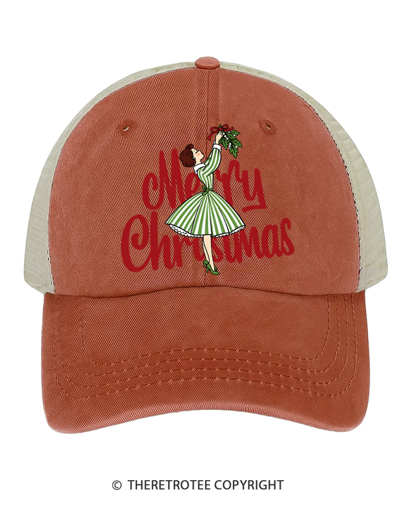 TheRetroTee Oh My Christmas 1970s Trucker Hat