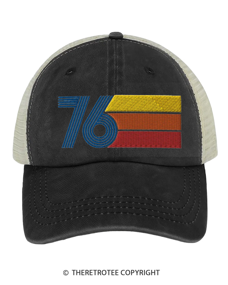 TheRetroTee 76 - 1976 Retro Embroidered Trucker Hat