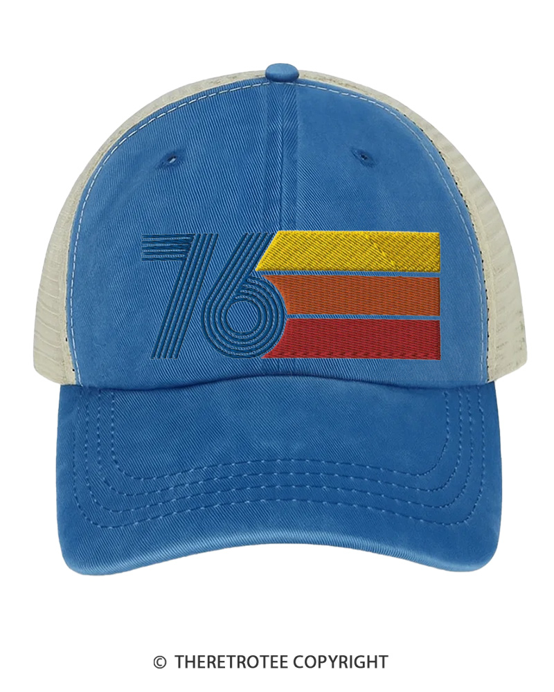 TheRetroTee 76 - 1976 Retro Embroidered Trucker Hat