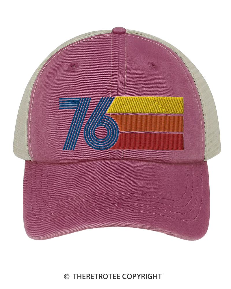 TheRetroTee 76 - 1976 Retro Embroidered Trucker Hat