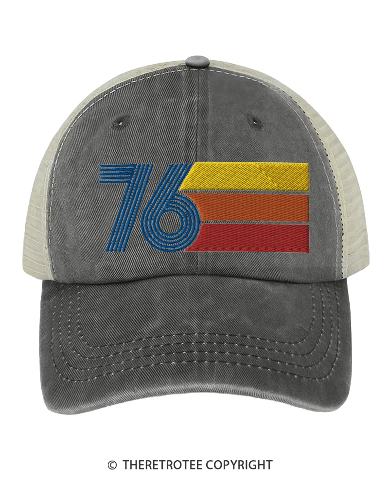 TheRetroTee 76 - 1976 Retro Embroidered Trucker Hat