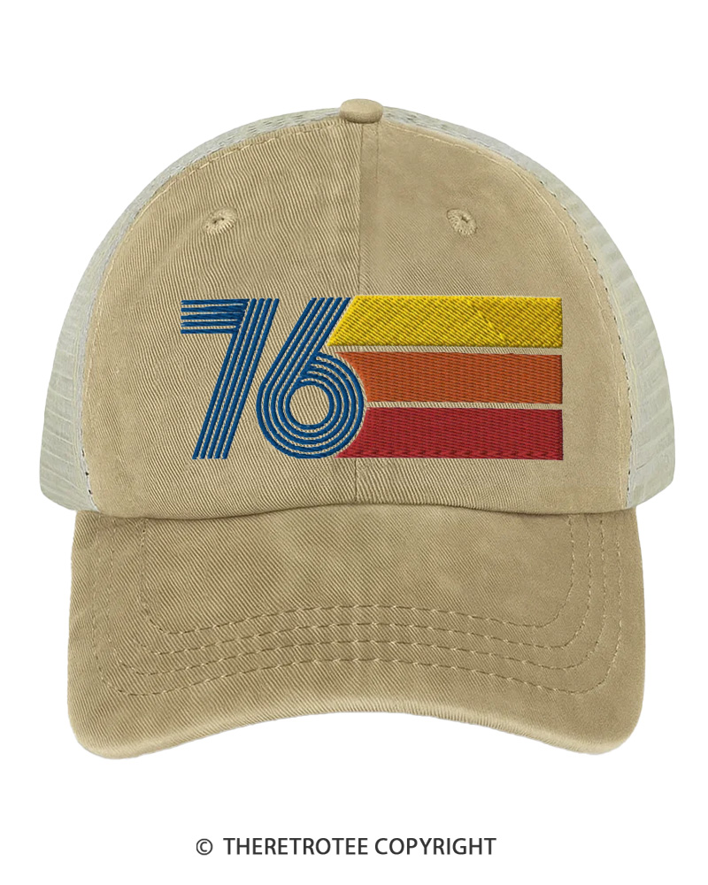 TheRetroTee 76 - 1976 Retro Embroidered Trucker Hat