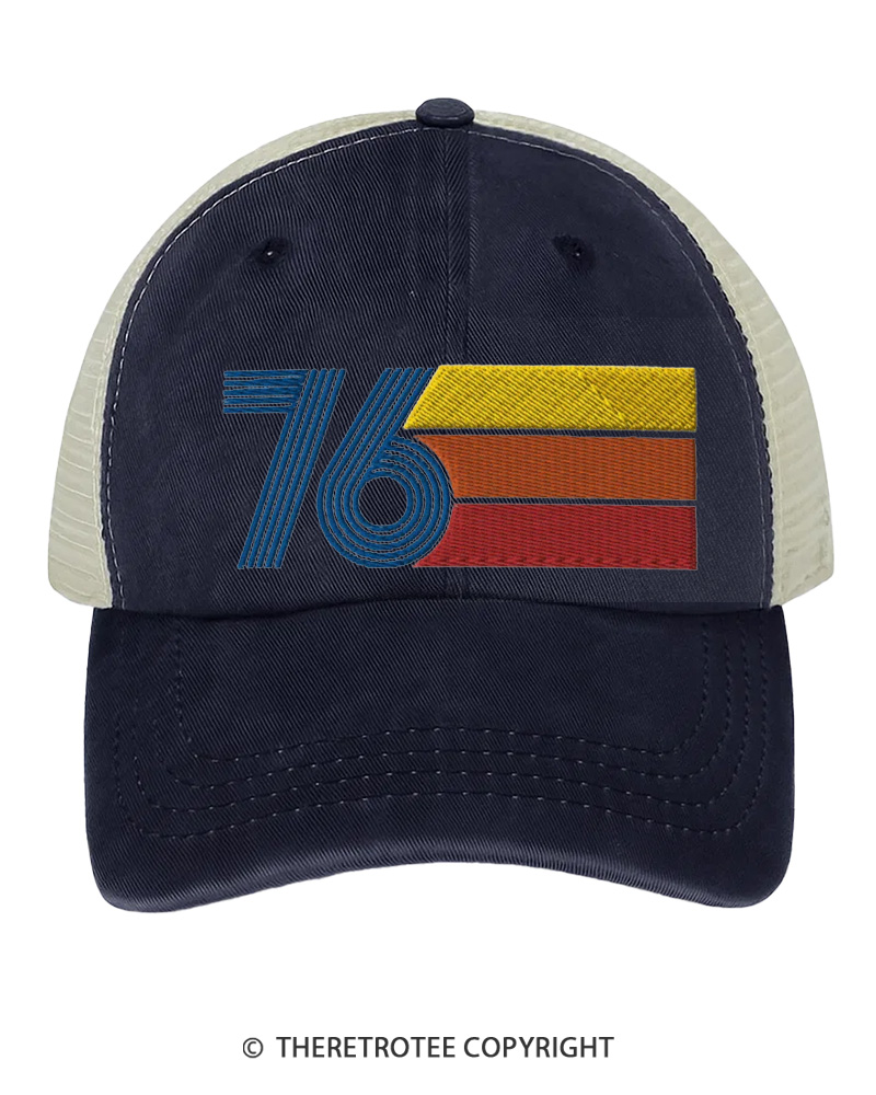 TheRetroTee 76 - 1976 Retro Embroidered Trucker Hat