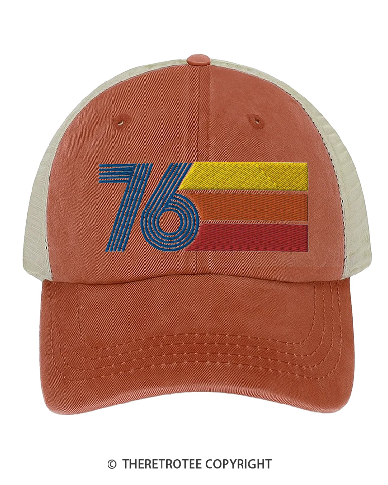 TheRetroTee 76 - 1976 Retro Embroidered Trucker Hat