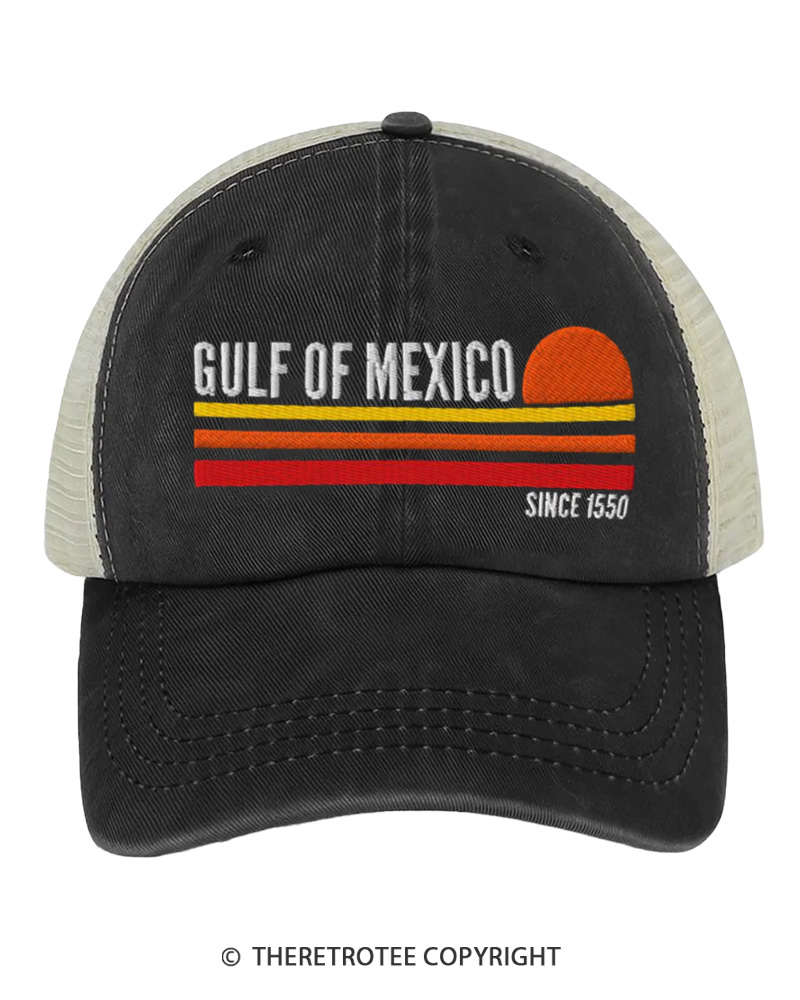 TheRetroTee Gulf of Mexico 1550s Embroidered Trucker Hat