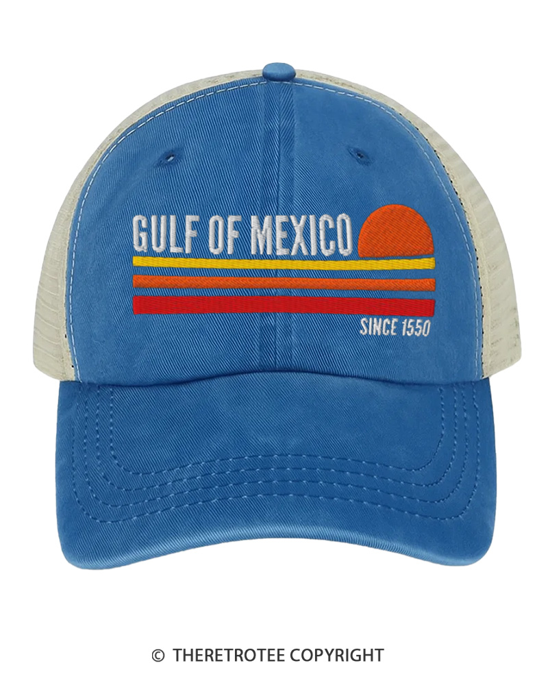 TheRetroTee Gulf of Mexico 1550s Embroidered Trucker Hat