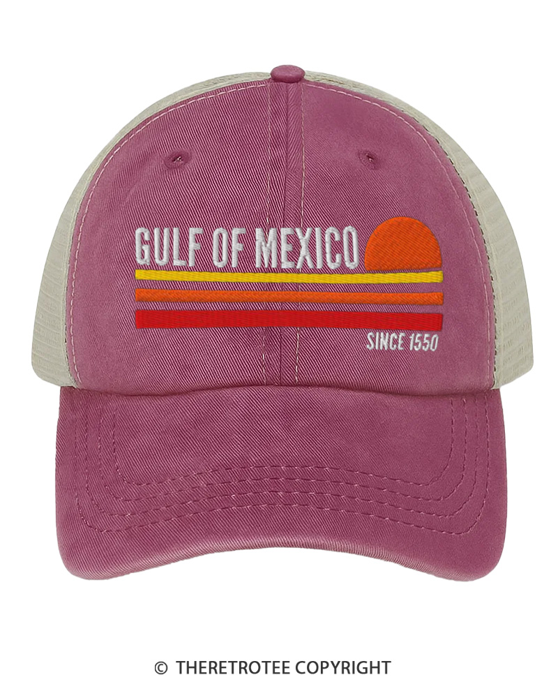 TheRetroTee Gulf of Mexico 1550s Embroidered Trucker Hat