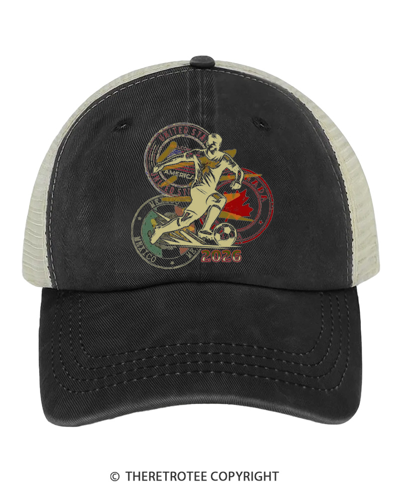 TheRetroTee Soccer Fan Gift 1980s Trucker Hat