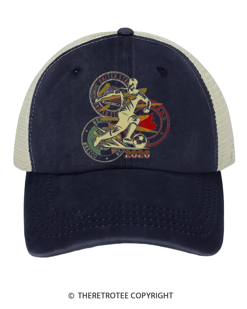 TheRetroTee Soccer Fan Gift 1980s Trucker Hat