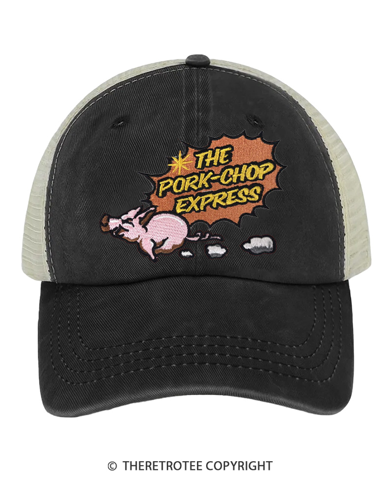 TheRetroTee Pork Chop Express 1980s Trucker Hat