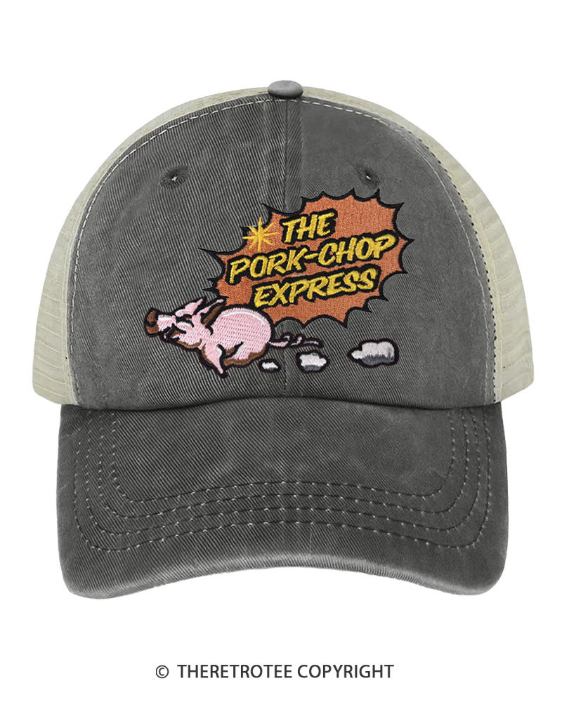 TheRetroTee Pork Chop Express 1980s Trucker Hat