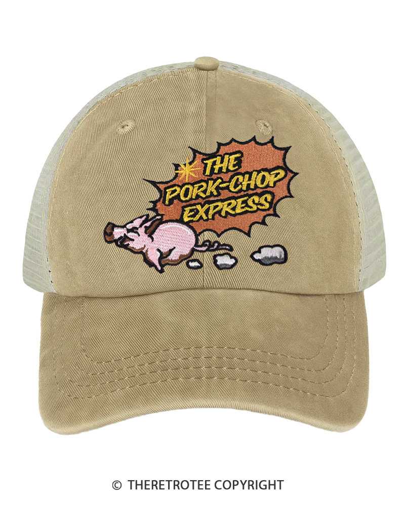TheRetroTee Pork Chop Express 1980s Trucker Hat
