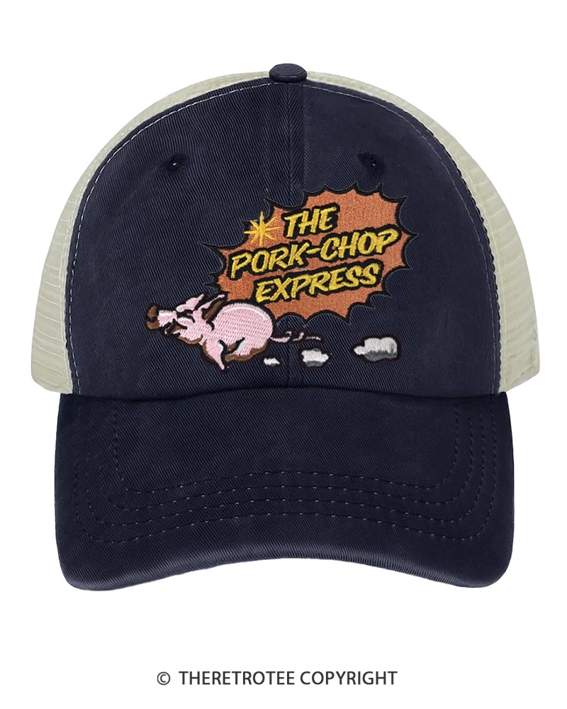TheRetroTee Pork Chop Express 1980s Trucker Hat