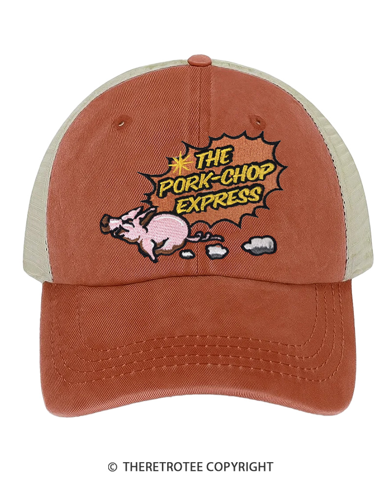 TheRetroTee Pork Chop Express 1980s Trucker Hat