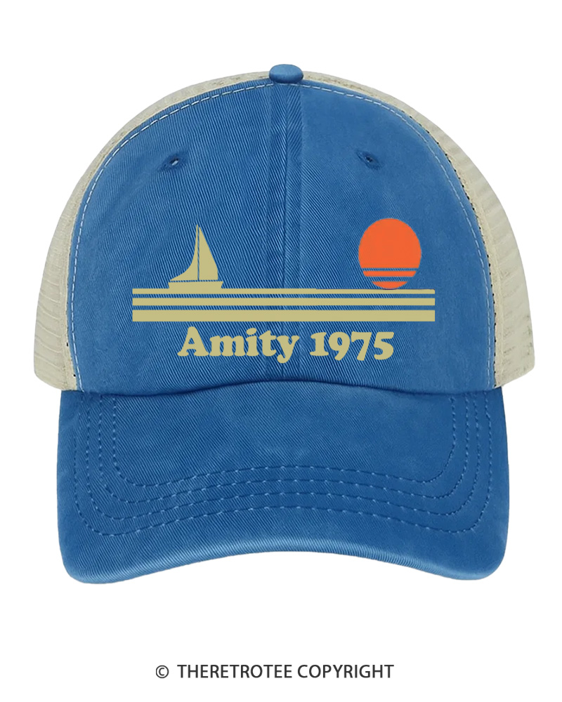 TheRetroTee Shark Island 1980s Trucker Hat