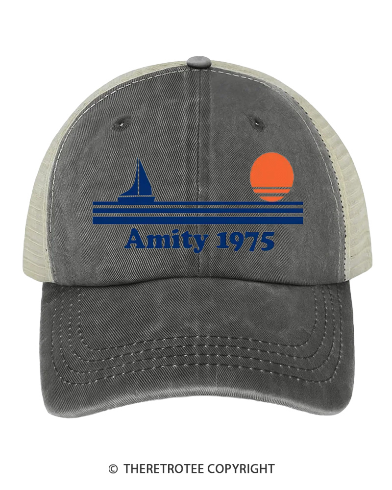 TheRetroTee Shark Island 1980s Trucker Hat