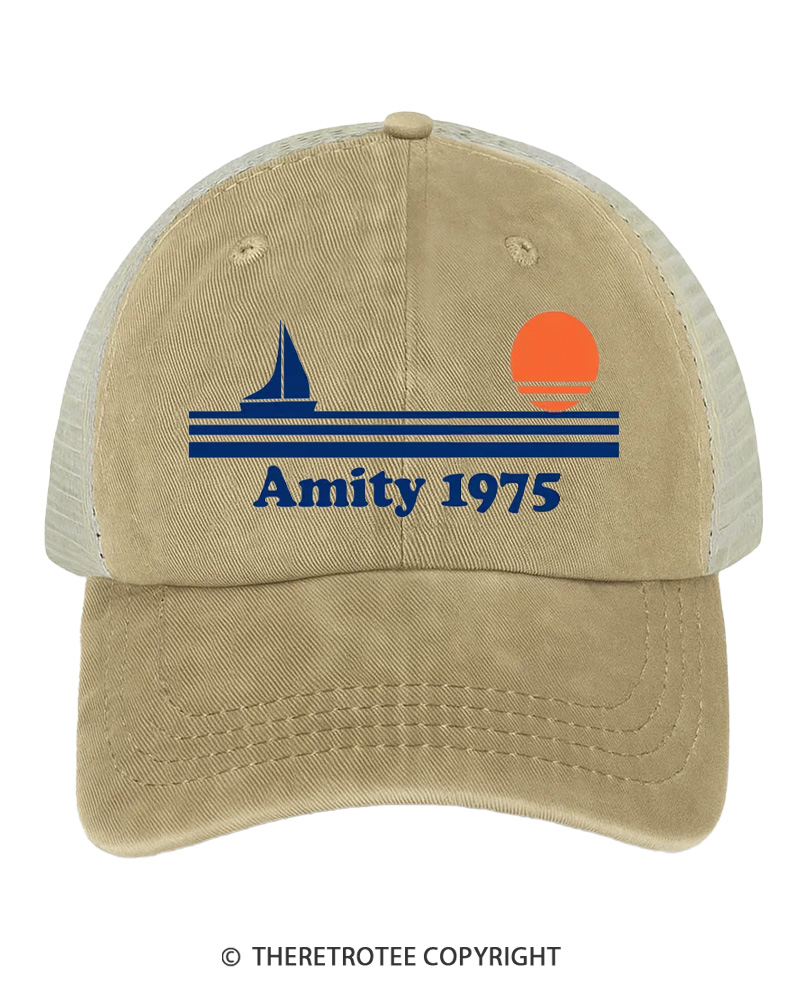 TheRetroTee Shark Island 1980s Trucker Hat