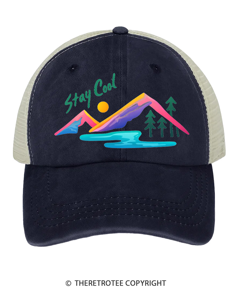 TheRetroTee Stay Cool 1990s Trucker Hat
