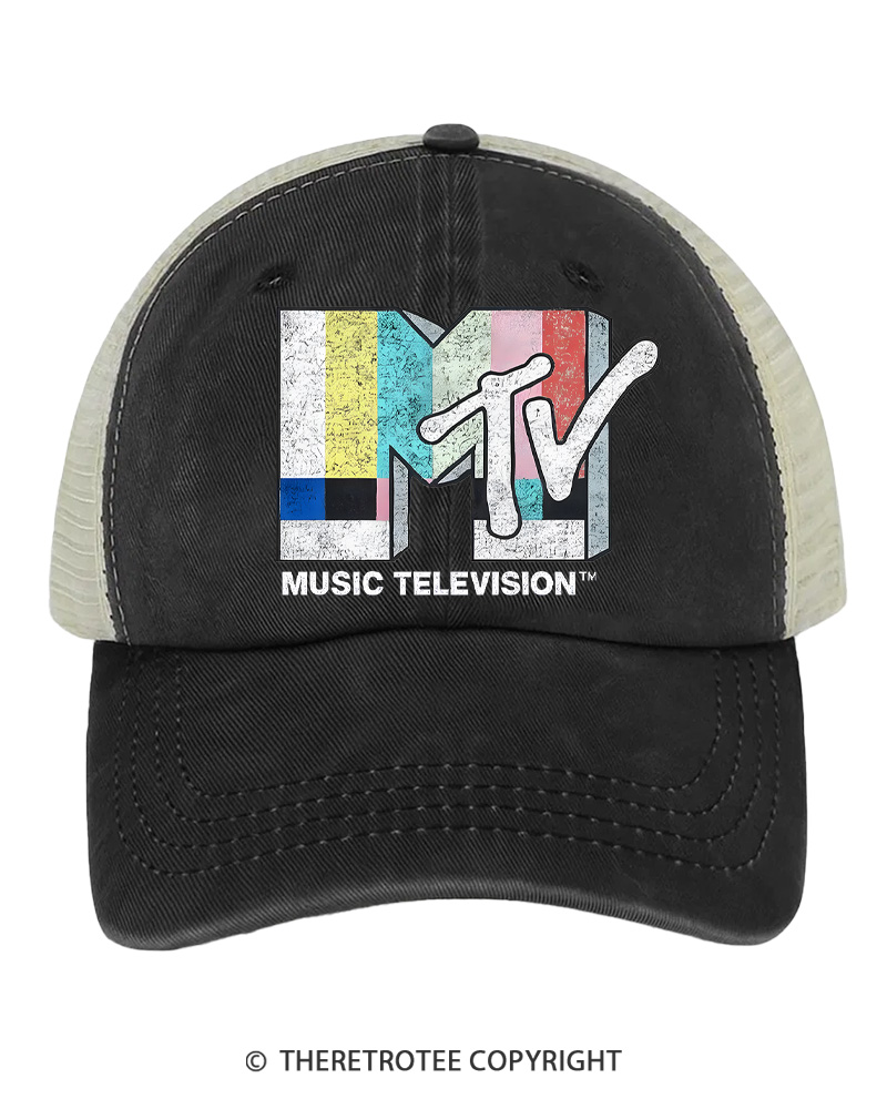 TheRetroTee TV Signal Logo 1980s Trucker Hat