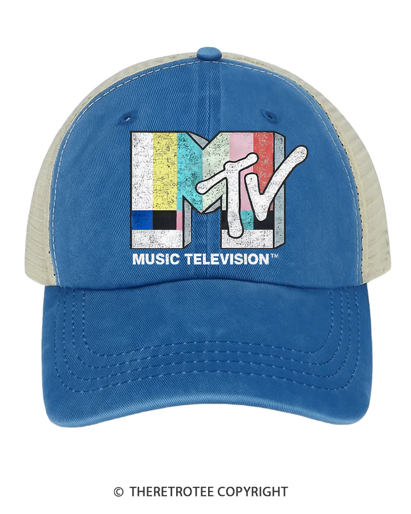 TheRetroTee TV Signal Logo 1980s Trucker Hat