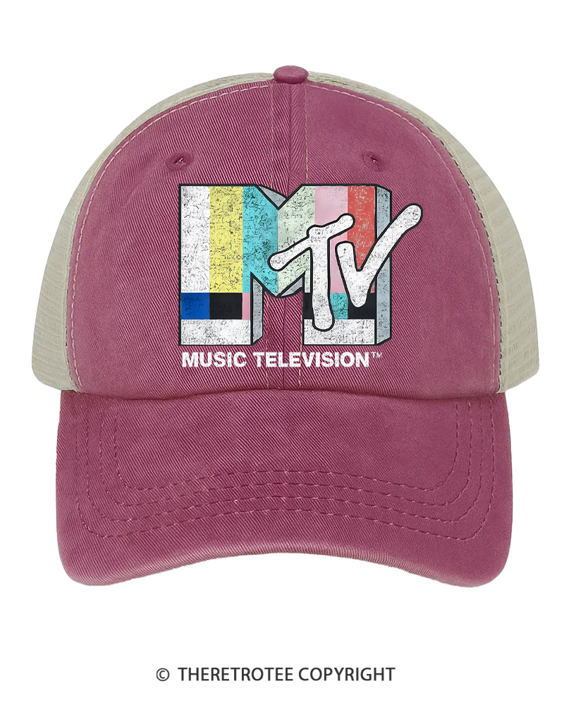 TheRetroTee TV Signal Logo 1980s Trucker Hat