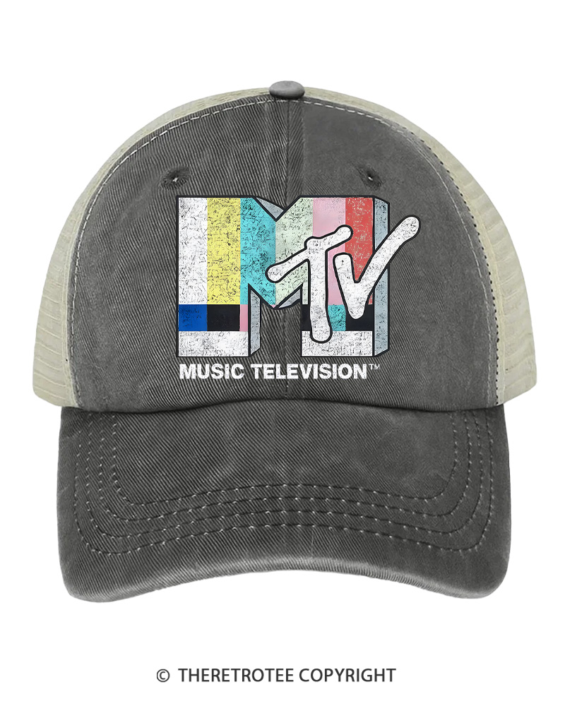 TheRetroTee TV Signal Logo 1980s Trucker Hat