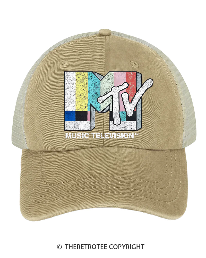 TheRetroTee TV Signal Logo 1980s Trucker Hat