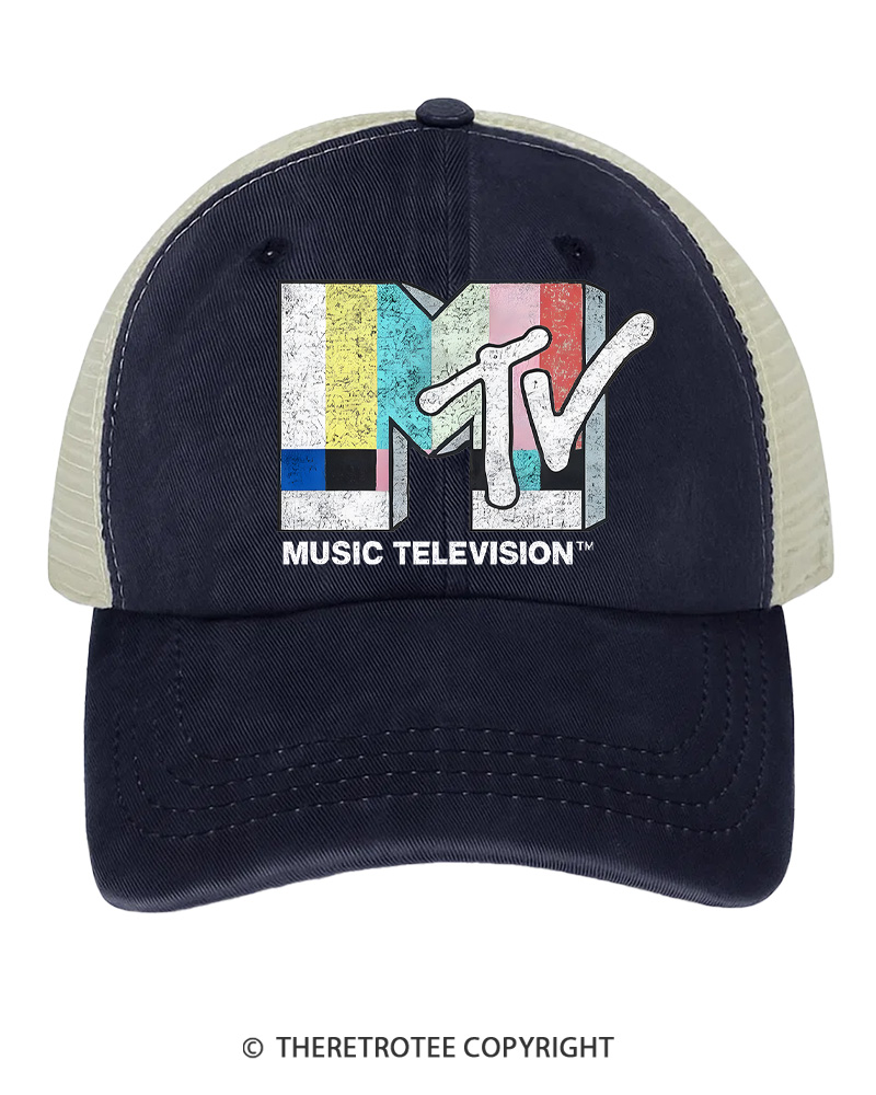 TheRetroTee TV Signal Logo 1980s Trucker Hat