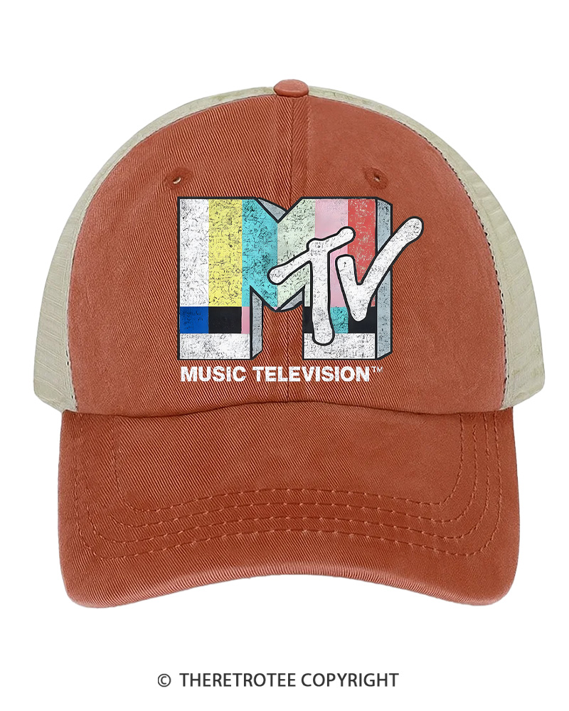 TheRetroTee TV Signal Logo 1980s Trucker Hat