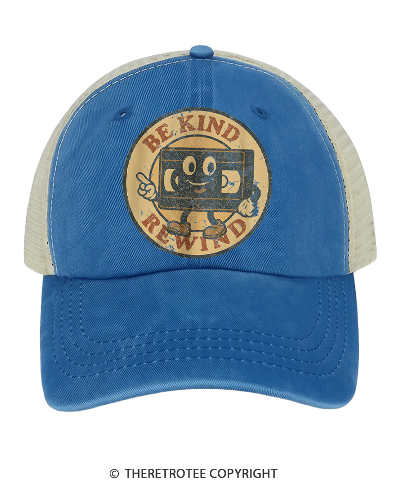 TheRetroTee Be Kind Rewind Graphic 1980s Trucker Hat