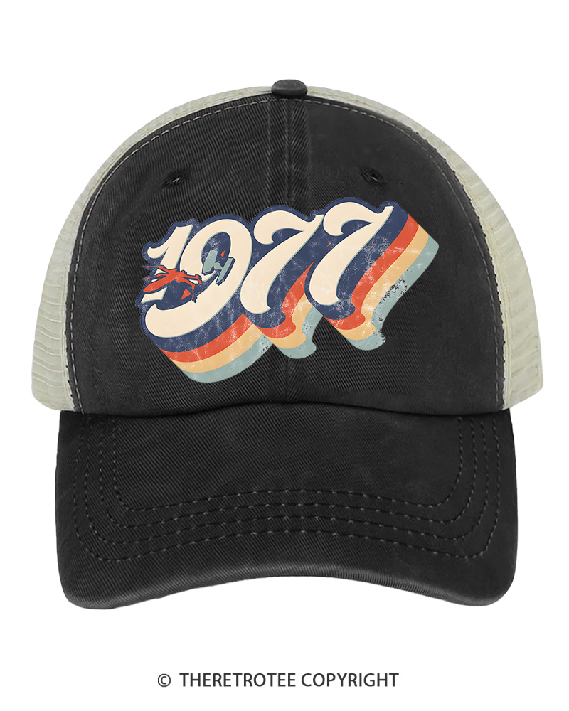TheRetroTee 1977 Retro Dog Fight Trucker Hat