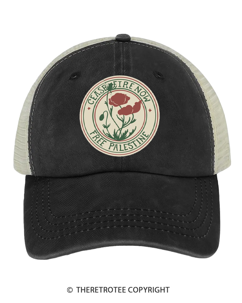 TheRetroTee Free Palestine Trucker Hat