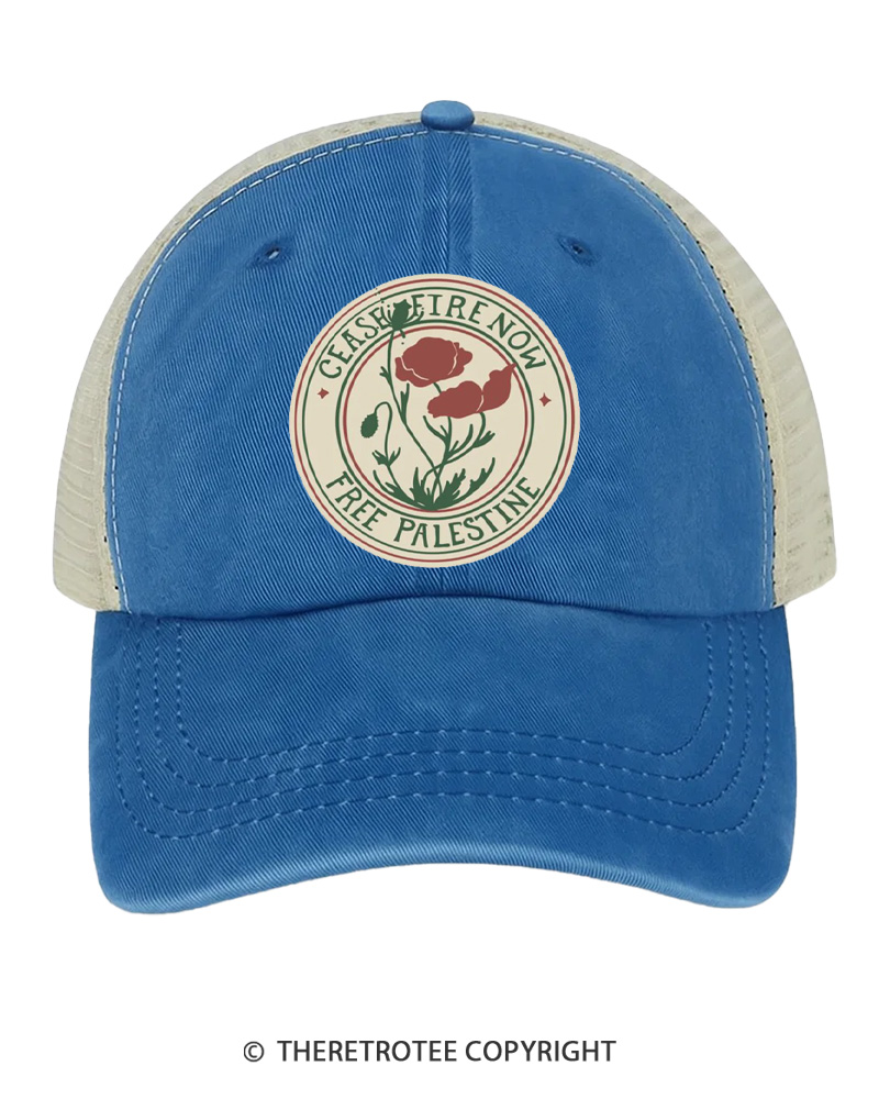 TheRetroTee Free Palestine Trucker Hat