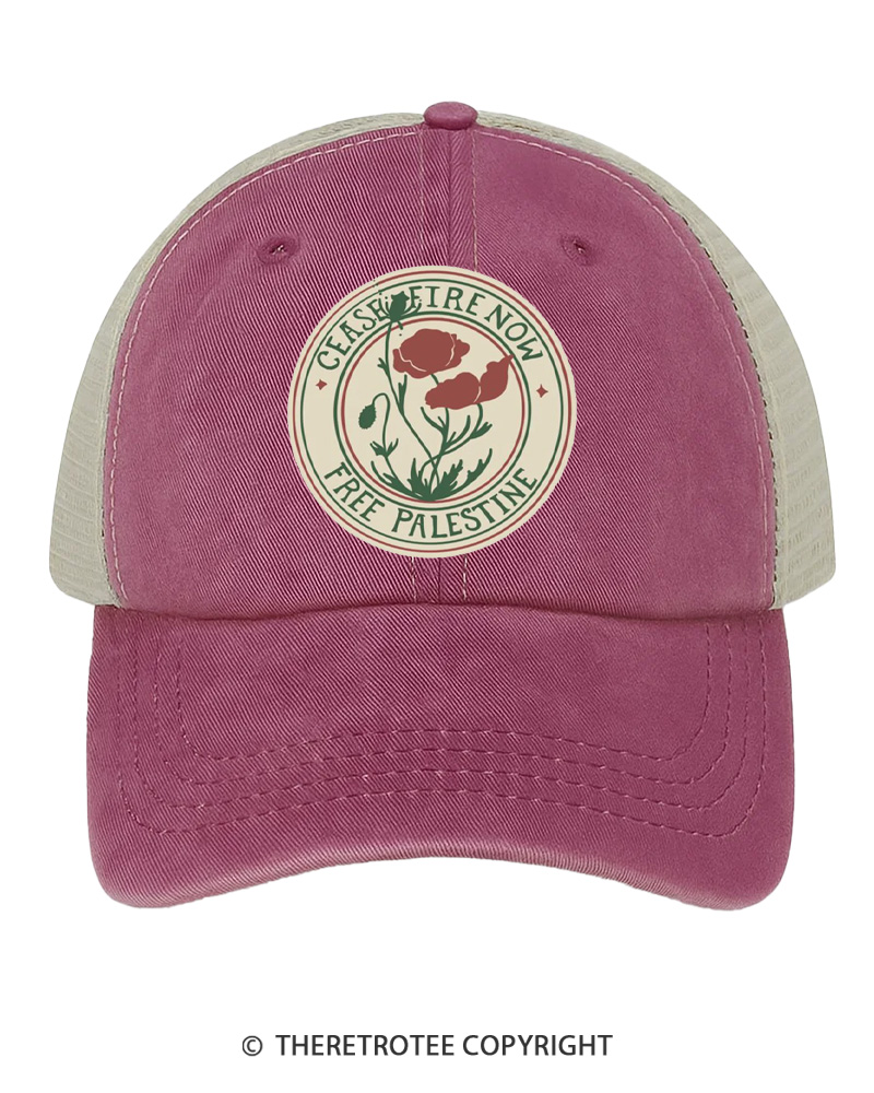TheRetroTee Free Palestine Trucker Hat