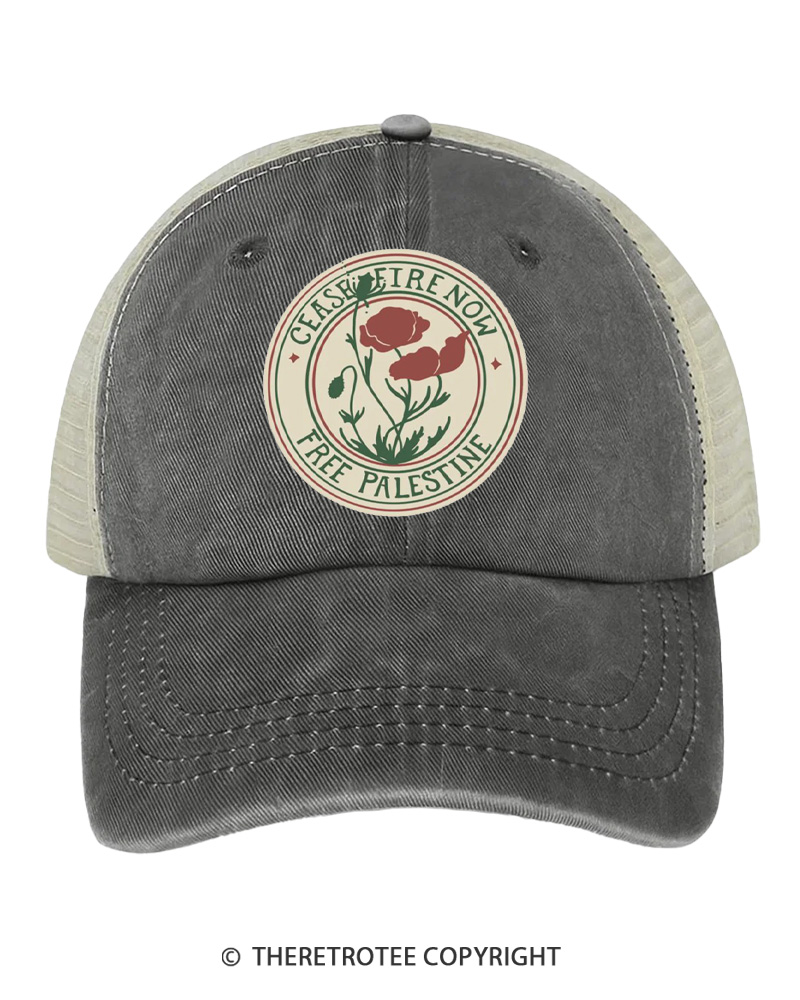 TheRetroTee Free Palestine Trucker Hat
