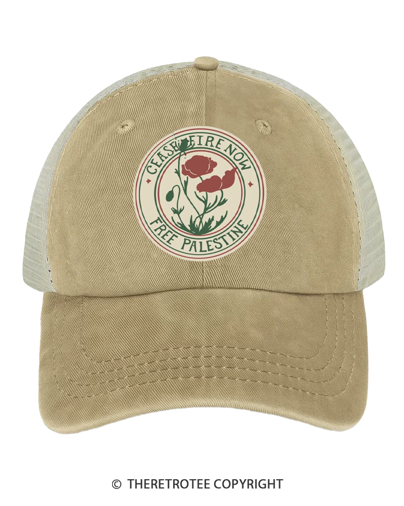 TheRetroTee Free Palestine Trucker Hat