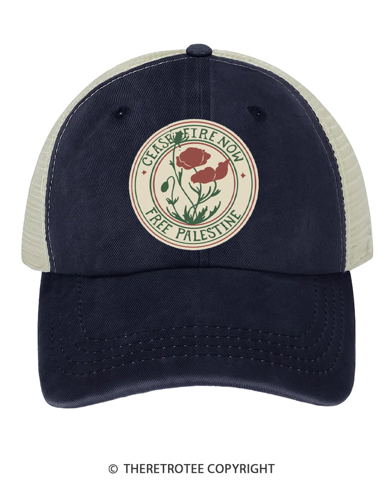 TheRetroTee Free Palestine Trucker Hat