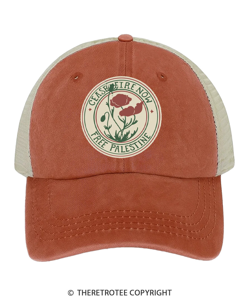 TheRetroTee Free Palestine Trucker Hat